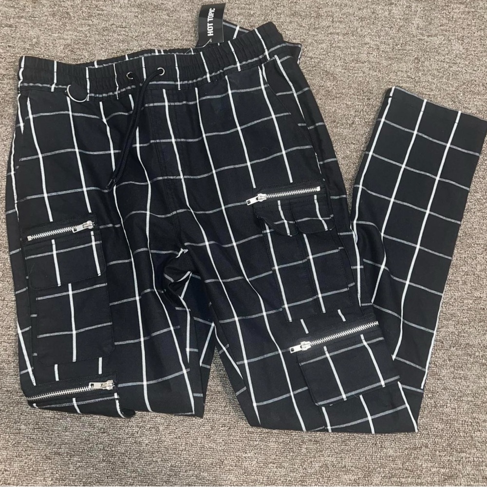 Stylish Black and White Grid Pants